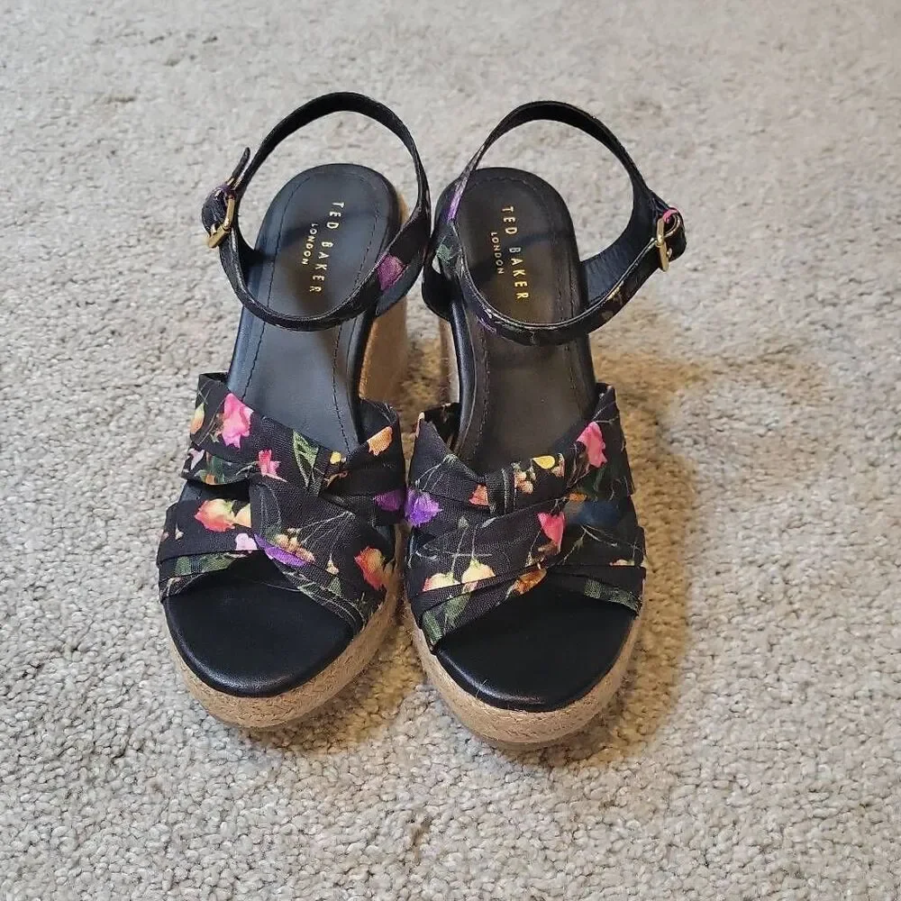 Ted Baker Women's Espadrille Wedge Sandal Size US 7/EU 37.5